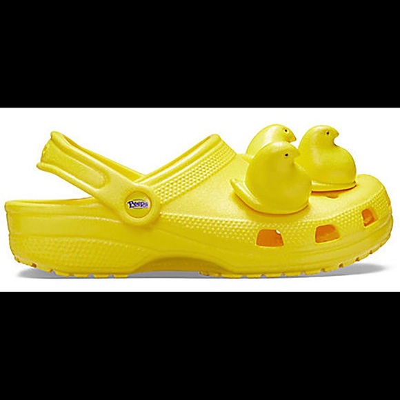 Peeps Crocs YELLOW NEW With Tags SOLD OUT! 6 jibtz - Picture 3 of 3